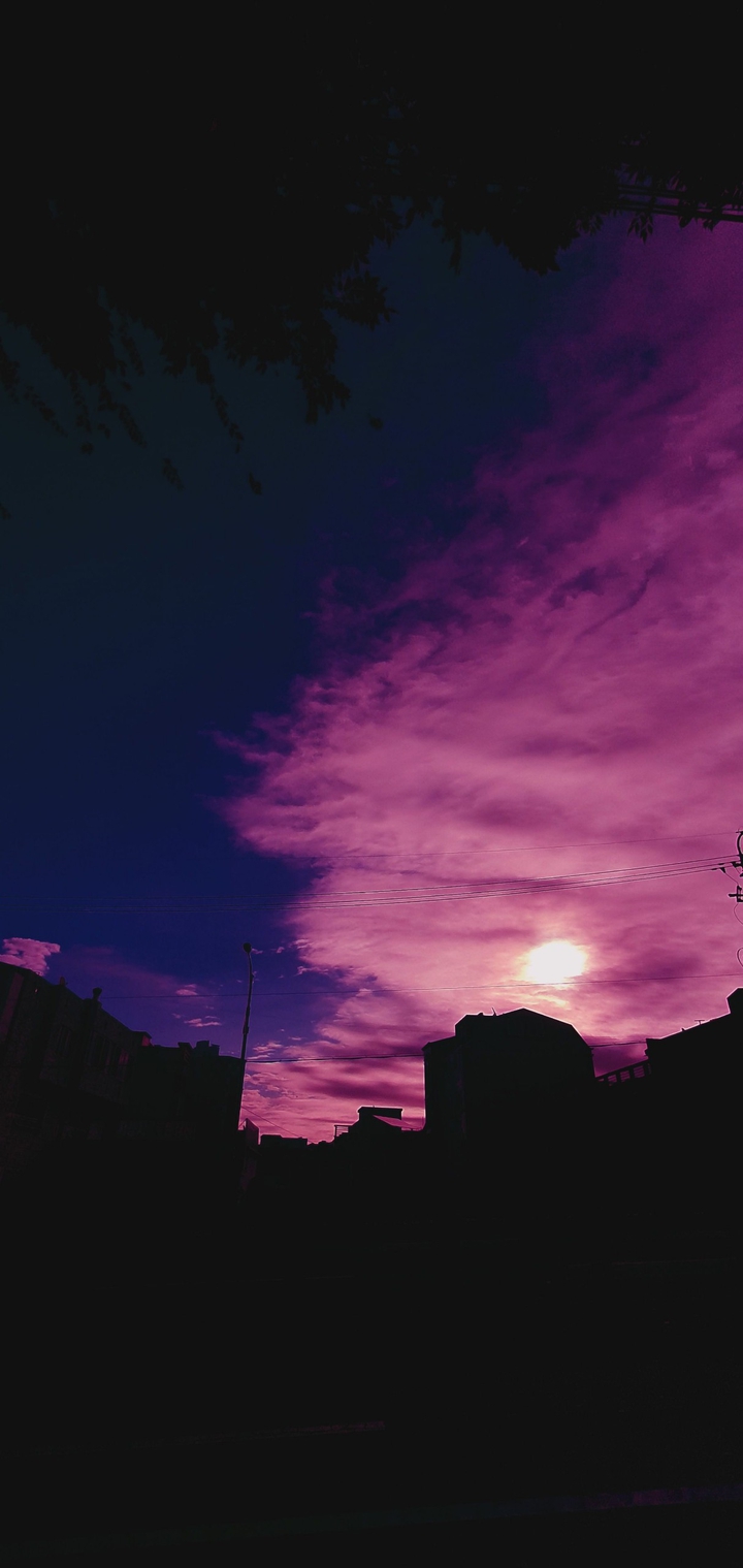 purple sky
