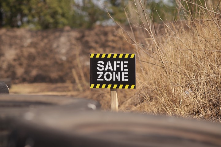 Shooting field safe zone. be safe.