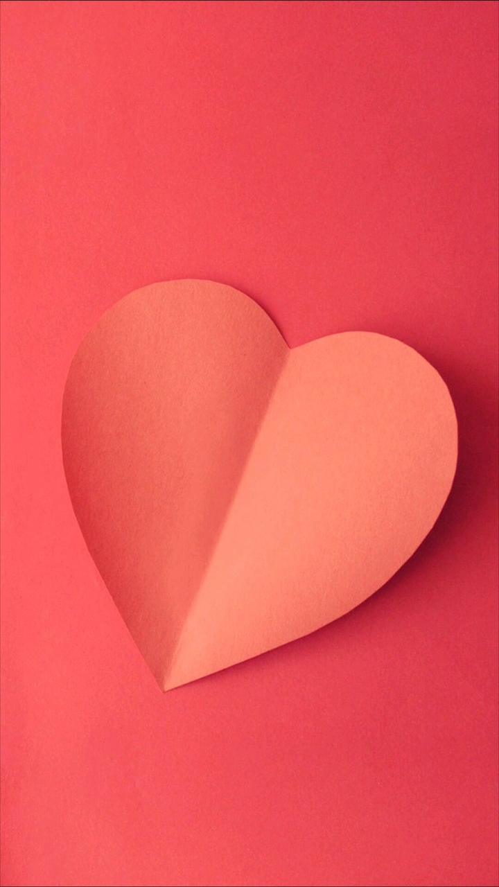 Love paper heart wall