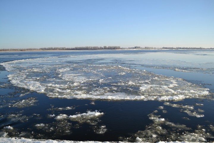 ice on the river