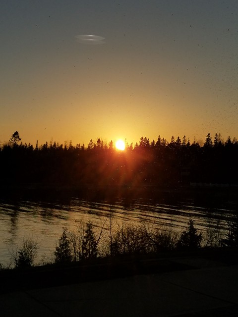 Sunset.