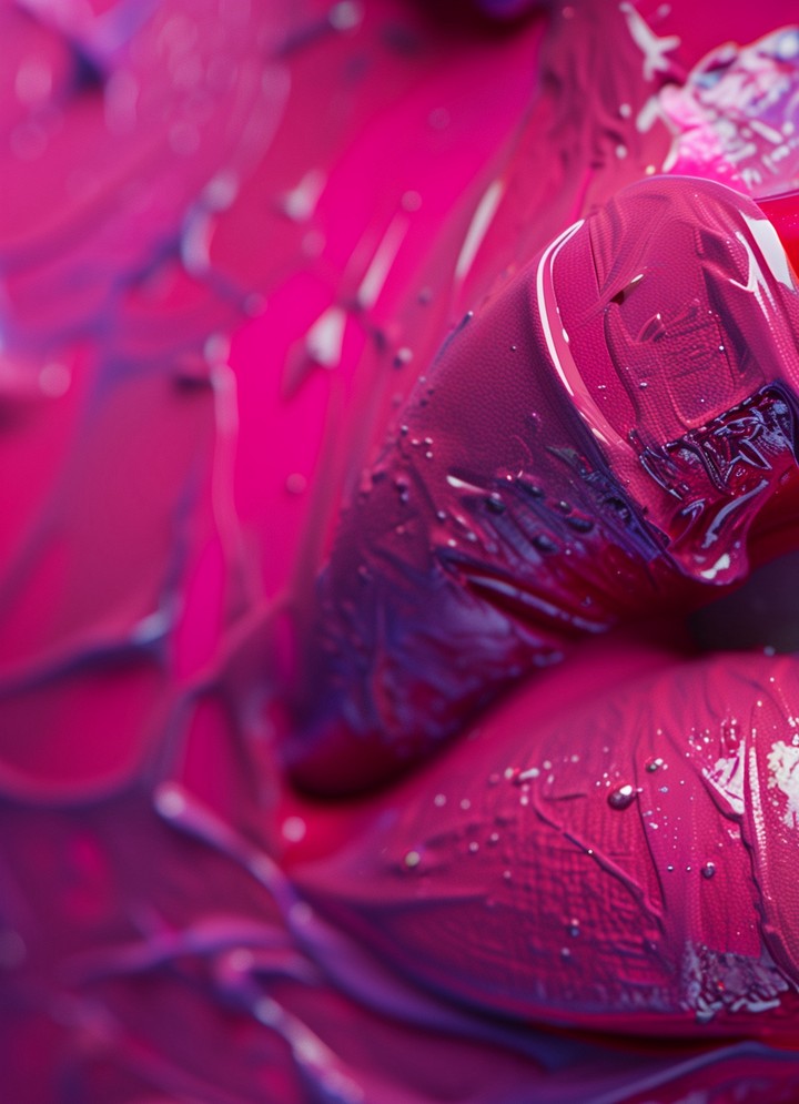 lips emerging through liquid glossy texture wallpaper background