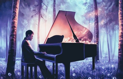 шпалери musician, piano