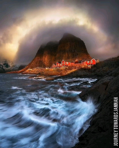 sea, mountain, sky