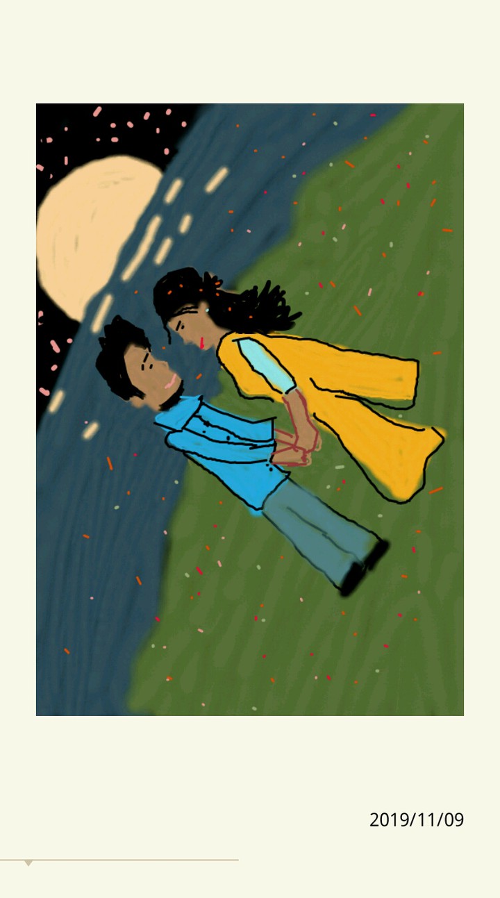 doodle art... bye Me in phone..