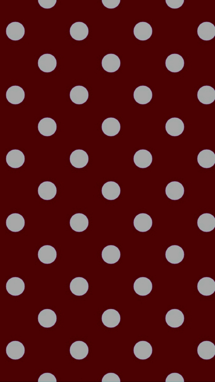dark red polka dots