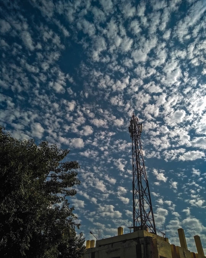 clouds and tower