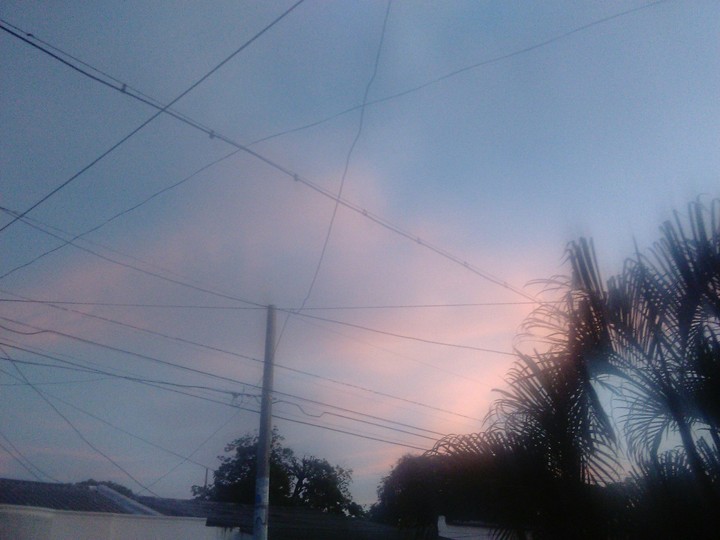 Power line and heaven