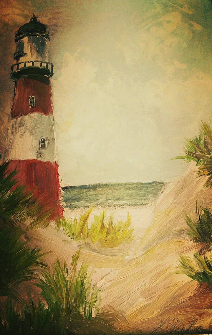Leuchtturm am Sandstrand
