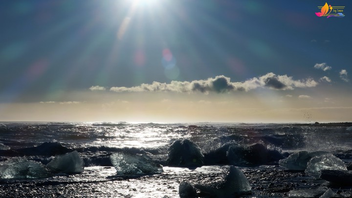 ice on the beach of Iceland
