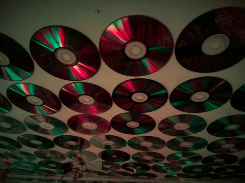 discs on the ceiling