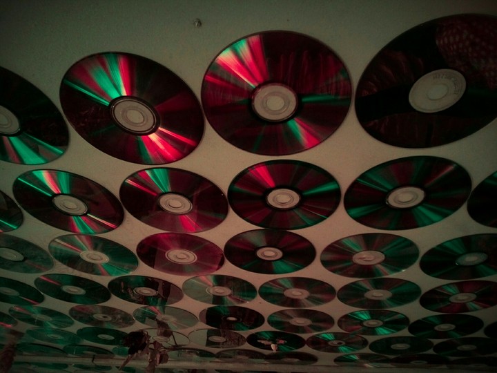 discs on the ceiling