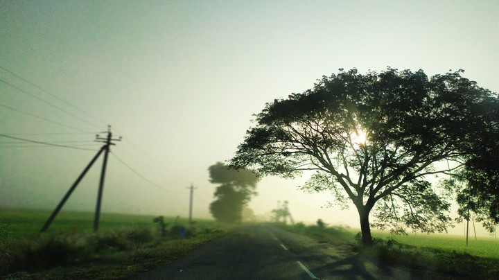 cloudy morning view