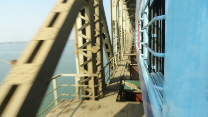 Eastcoast express. on Godavari bridge