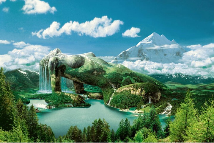 woman or mountain