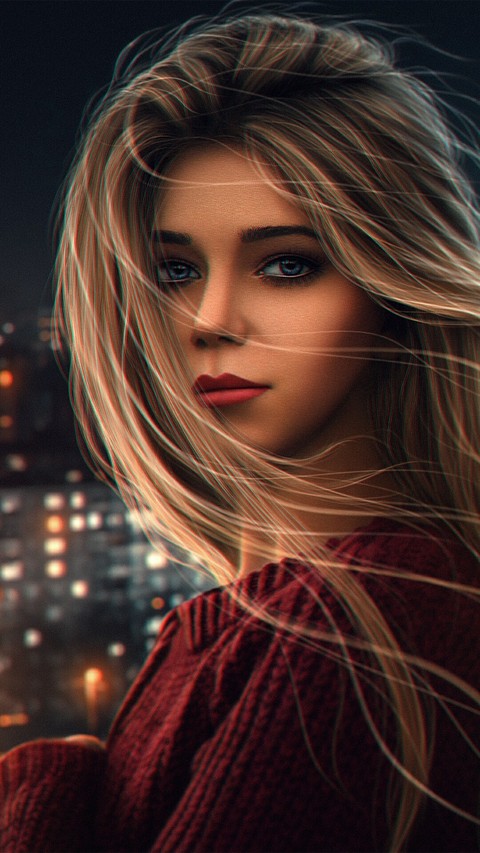A girl...