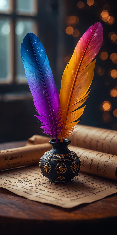 тапети quill, stationery