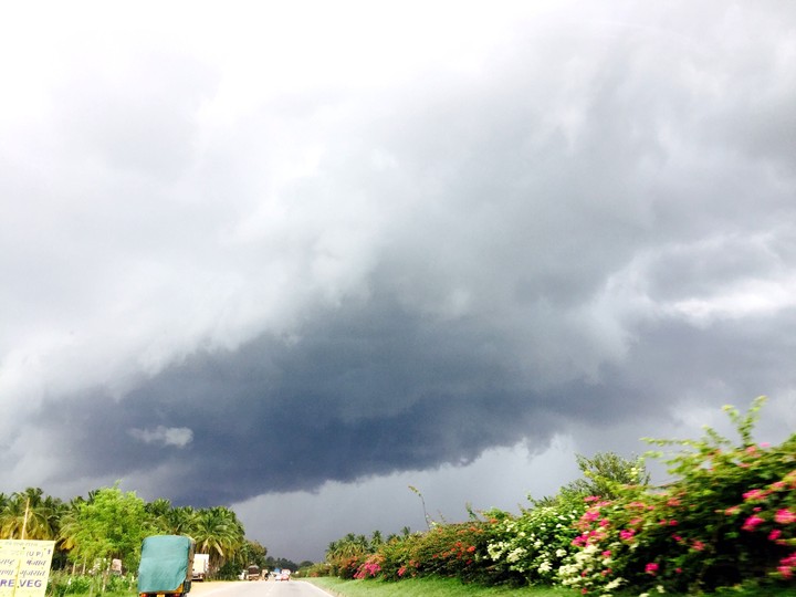 dark clouds .