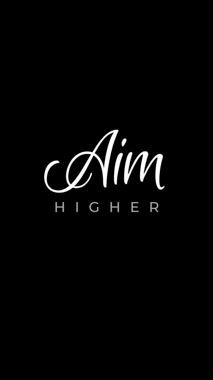 Aim higher (black)