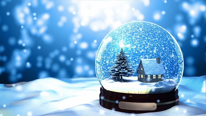 WHITE WINTER IN THE SNOWBALL