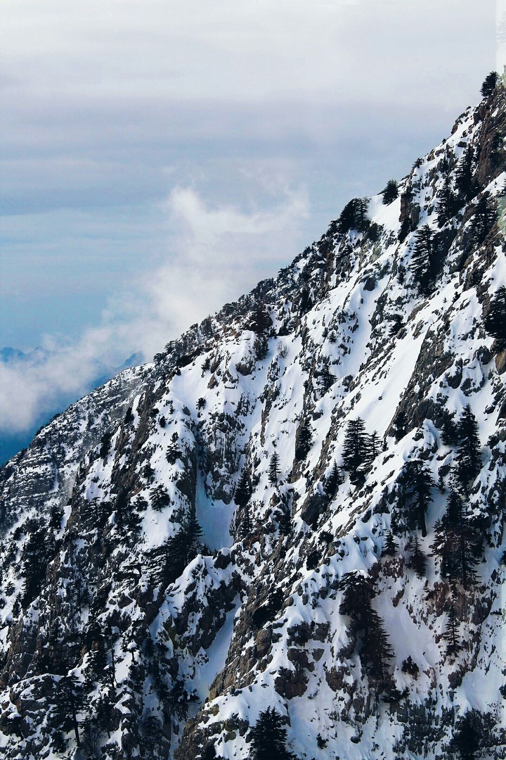 Black and white mountains