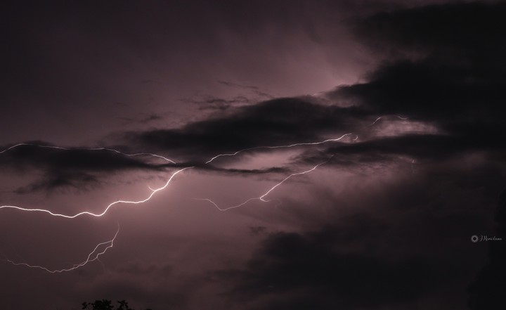 lightning crashes