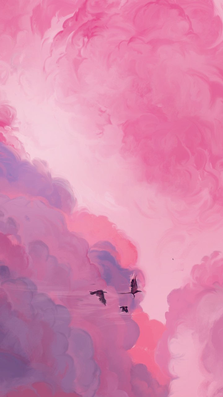 Pink clouds...
