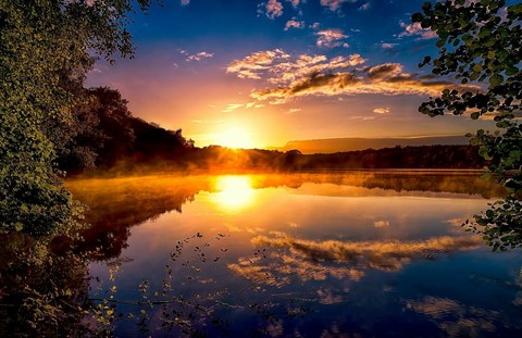 lake, dawn háttérképek