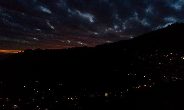 hills in night