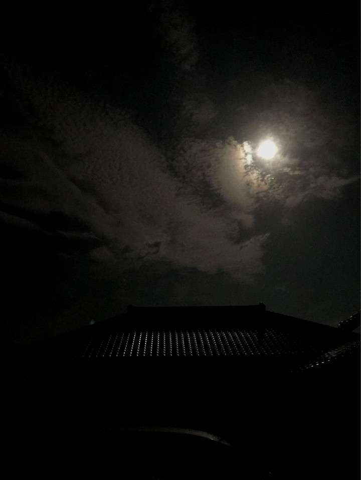 Moon in the darkness