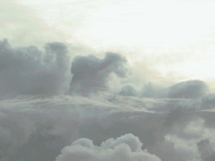 the closeup of a storm cloud