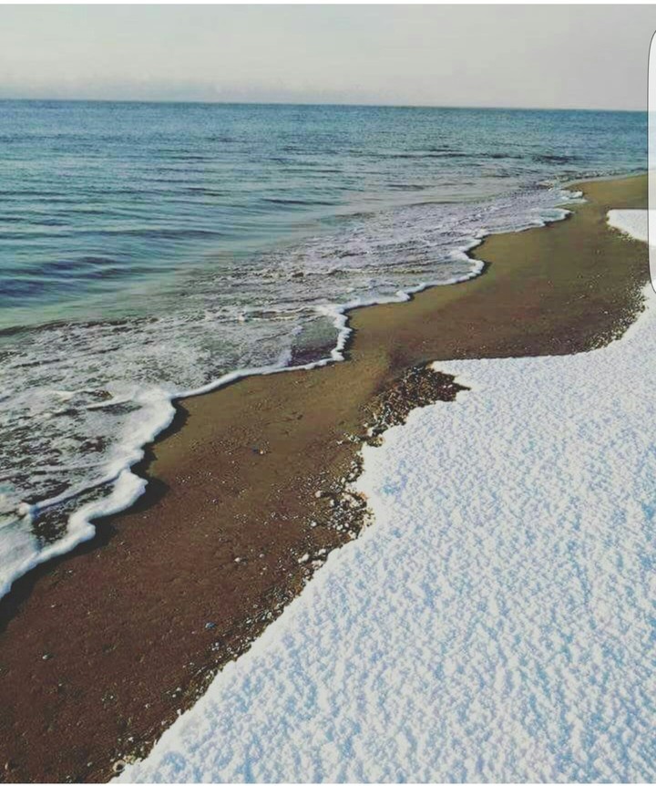 snow and sea