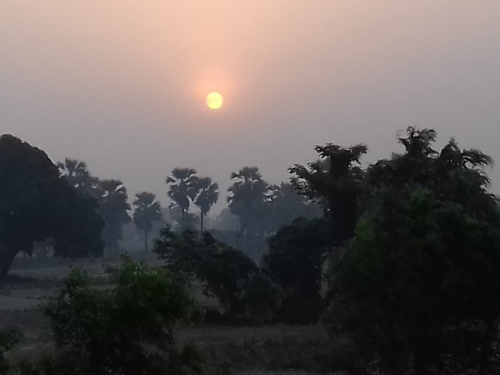 my village sun set....