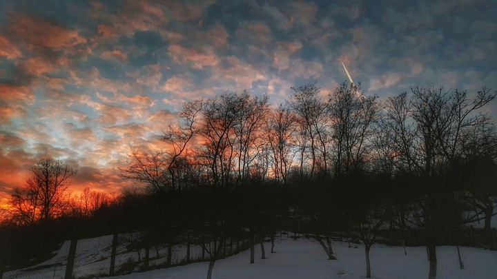 winter sunset