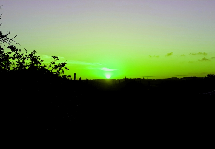 green sunset