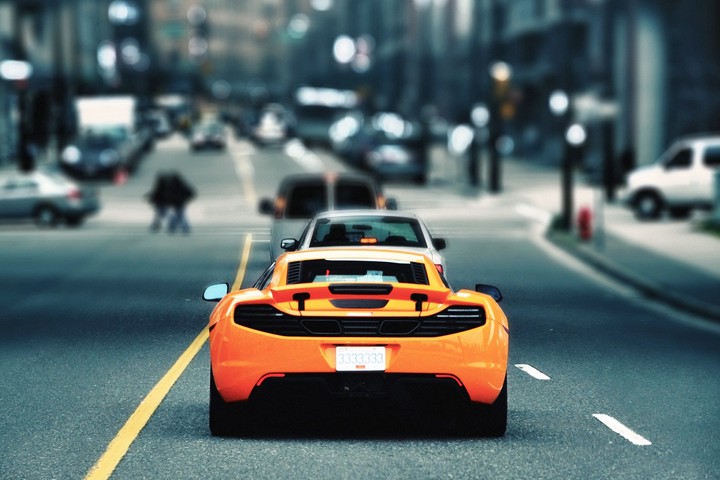 A McLaren 12C on the streets of New York