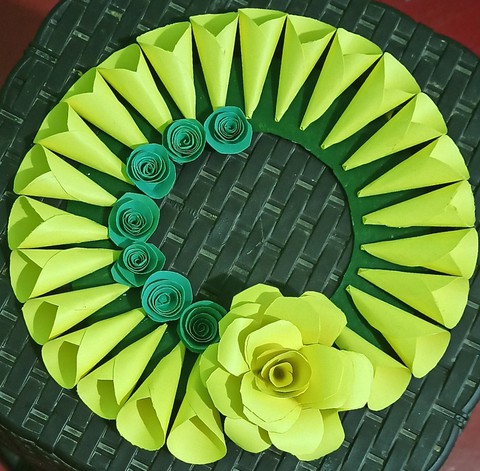 wall hanging with paper