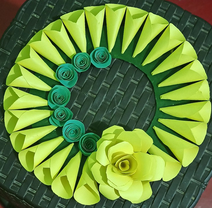 wall hanging with paper