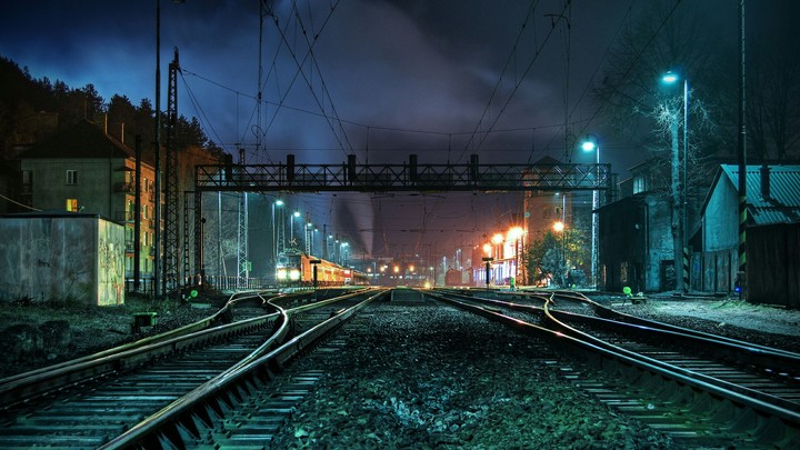 Night Train Station..