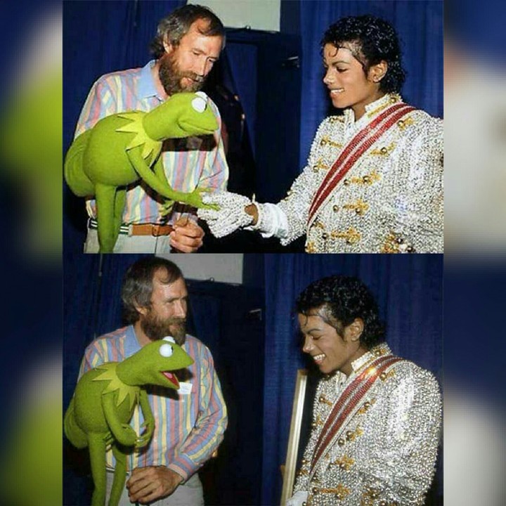 Michael  with Kermit  :-D