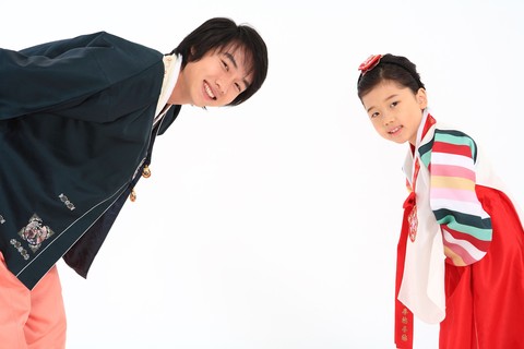 Family in Korean Dress