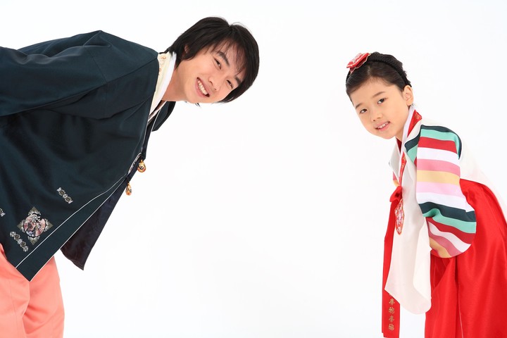 Family in Korean Dress