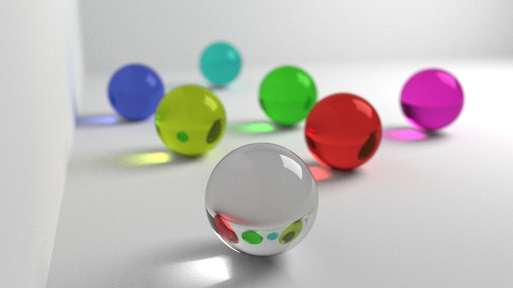 Colorful glass balls (landscape)