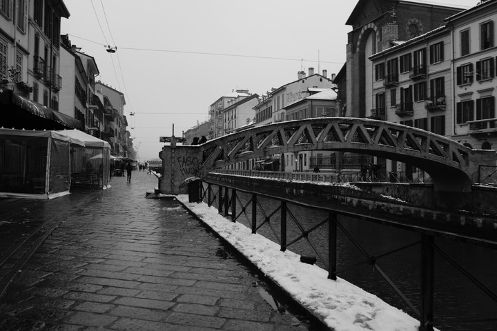 navigli di Milano B/W