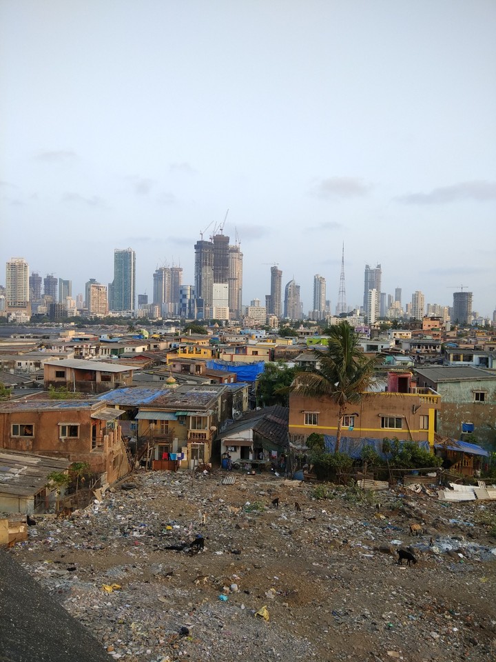 Slum and the city.