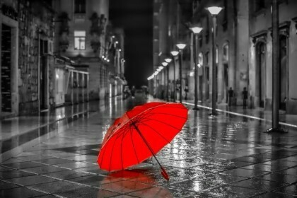 Red umbrella