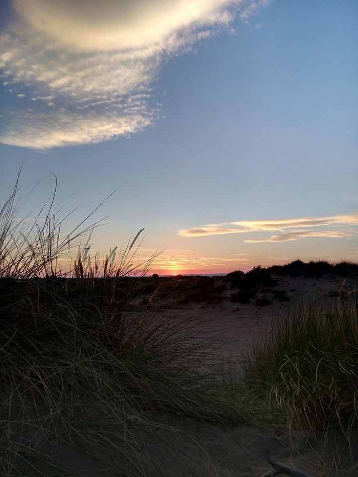 coucher de soleil sur les orpelières