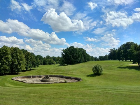 beautiful day in golf course