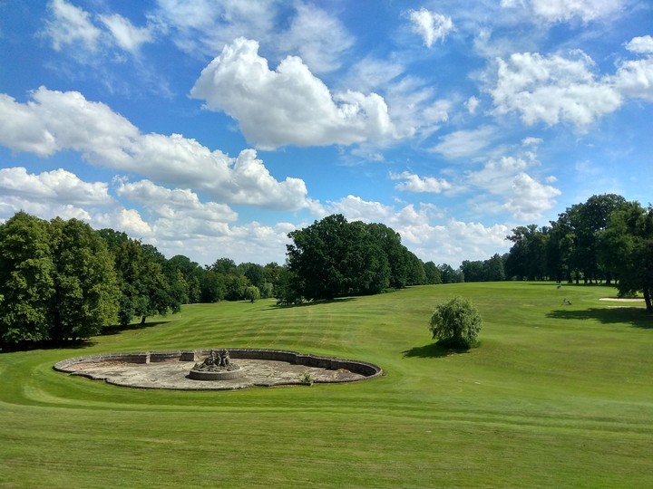 beautiful day in golf course