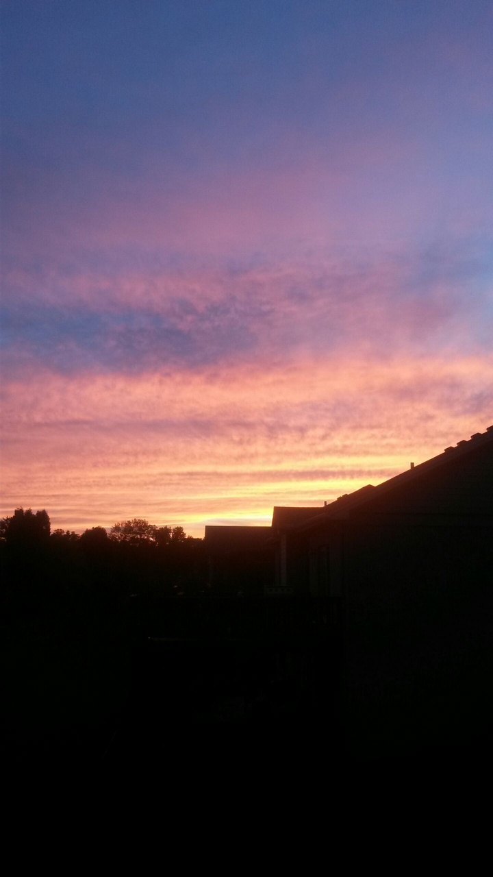 Sunset on the back porch